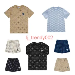 Mens Tshirts Shorts NY Designer Tshirts Trunks رسالة أزياء طباعة العلامة التجارية العصرية عالي الجودة في فصل الربيع الصيفي الكامل طباعة NY غير الرسمية للجنسين شورت TEE SF