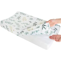 Babywechselkissenabdeckung Drucken elastische sitzende Kinderbettblatt Kleinkindbett Kindergarten Unisex Windelwechsel Tischblatt 240506