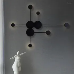 Lampada a parete moderna minimalista a forma geometrica illuminazione a morbida luci a led decorazioni rotanti a 360 gradi