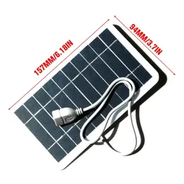 Painel de carregador solar USB 2W 5V 400mA Saída Outdoor Mobile Power Bank Portátil 240430