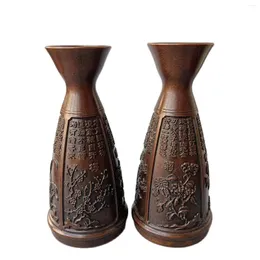 Vase2パック日本語スタイルの青銅ワイン水差しレストランバーデコレーションVase Flower Pot Basket Home Vintage Decorative Arfaringmen