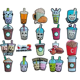 Shoe Parts Accessories Drink Pattern Charms For Clog Bubble Slides Sandals Pvc Decorations Christmas Birthday Gift Party Favors Drop D Ot4A7