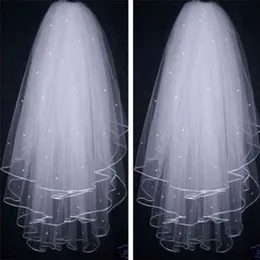 Hot Tulle White Ivory Three Layer Bridal Veils High Quality Simple Short Elbow Length Soft Wedding Veil Accessories for Brides 280a