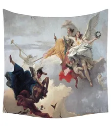 Gobeliny sztuki włoskiej greckiej mitologii cztery rzeki w niebie żeńska antropomorfizowana plakat Tobestry Designer Room AccessorieStape8255033
