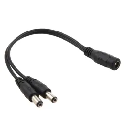 DC 1 Female to 2 Male Power Split Splitter Cable 2.1/5.5mm for CCTV Camera Security DVR Accessories LED Light Strip led controll