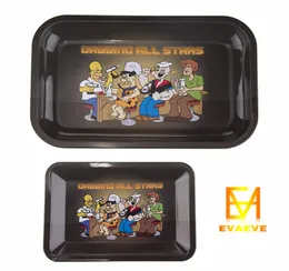 Rolling Tray Dabbing All Stars -brickor med två storlekar för metallpall för rökningstillbehör2644309