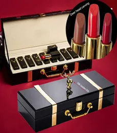 Lippenstift 10 PC Weihnachtshochvalue -Geschenkbox Nicht leicht zu verblassen Make -up Feuchtigkeitsspeuchtigkeitsgeburtstag Nackt Lip Stick Lipgloss Set6292198