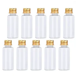 Lagringsflaskor 10x tydliga provflaskor Multipurpose Dispenser Refillerbara resor