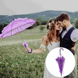 Зонтичные кружевные зонтики детские ясные цветочные платья для свадебной железной невесты декоративные зоны невесты