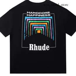 Rhude Shirt Designer Herren Stickhirts für Sommer Herren Tops Buchstabe Polos Hemd Damen T -Shirts Kleidung Kurzärmelig großer Plus -Größe 100% Baumwoll -T -Shirts 119