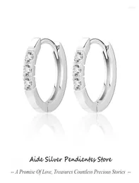 Hoopörhängen Aide Authentic Dcolor 02 Carat Moissanite Diamond Classic Ear Ring 925 Sterling Silver Women39s Pendientes Plat6129907