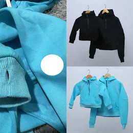 LU-1533 Höst- och vinterdesigner Hoodie Family Clothing Kids vuxna broderade yoga casual blixtlås jacka sportkläder