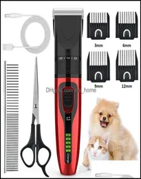 Leveranser Home GardenProfessional Pet Grooming Salon Electric Clippers Kit Cordless uppladdningsbar hund R9JC Drop Leverans2914143