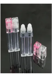 60Pieces 65ml Square Lip Gloss Oil Roll on Bottle Portable Empty Refillable Makeup Container Tube Vials 7064191