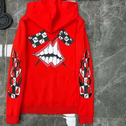 odefinierad sweatshirt märke ch designer graffiti röd mun hoodies utskrift pullover lyx ny högkvalitativ vinter långärmad tröja huva tröjor huva