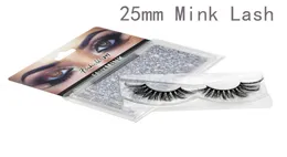 3050100200pairs كاملة 25 مم 3D Mink Eyelashes 5D Minklash Packing in tray Label Makeup دراماتيكي طويل الرقيق Minklashes7059992