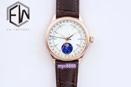 EW Średnica zegarków o grubości 39 mm 12,5 mm z 3165 automatycznym ruchem łańcucha szafirowego szklanego lustra śrubowego w dolnej osłonie i koronie łańcucha