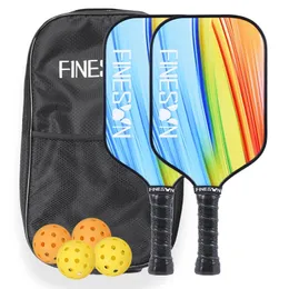 Finesun Pickleball Paddles Set USAPA Compliant Fiberglass Surface Enhanced Power with Pickleball Bag Gift for Beginners 240507