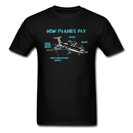 Print Engineer Mechanical How Plane Fly Mens T Shirts Aircraft Airplane Schematic Diagram Pattern Tshirt Father's Day Cotton 210410 33