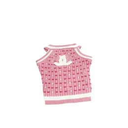 Luxury Pet Clothes Designer Dog Apparel Dogs Sweater Pet Sweatshirt Vest For Small Doggy Pink Classic Letters Mönster Pet Clothing Brand