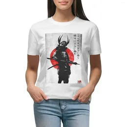 Women's Polos Samurai With Musashi Quote T-shirt Animal Print Shirt For Girls Cute Clothes Tops