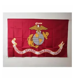 US Marine Corps Flag 3x5フィートダブルステッチ旗高品質の工場高品質の工場は、ポリエステルを真鍮GROMMETS8804688で直接供給します