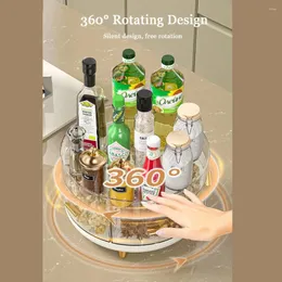 Kök förvaring skivspelare arrangör tyst 360 grader roterande dubbel däck krydda burk med lådor för kylbord badrum