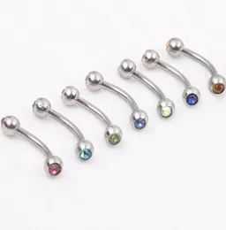 Gioielli per il corpo del sopracciglio Mix da 10 colori da 50 pcs anello per sopracciglia Banana Anello per traforo per piercing 2447880