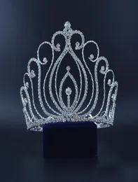 Grande coroa completa de coroas para concurso de concurso Coroa Auatrian Rhinestone Crystal Hair Accessories for Party Show 024327342493
