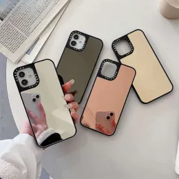 Cell Casetify Solid Color Vanity Mirror Phone Cases for Iphone 14 13 12 11 Pro Max Mini XR XS MAX 8 X 7 SE 2020 Back Cover T230419