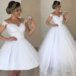 Basic Casual Dresses Two Pieces Ball Gown Tulle Wedding Dresses Lace Appliques 2 in 1 Bridal Gowns with Detachable Skirt Vestidos de novia T240510