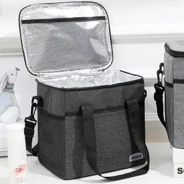 Storage Bags Waterproof Insulated Thermal Cooler Bag Lunch Foods Drink Boxes Big Square Chilled Zip Picnic Tin Foil FoodBag