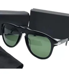 Superb P714 UnFolding Pilot sunglasses for men Elastic Nose bridgeUV400 55 imported plank HD green glass lenses EuroAm Big frame 1729685