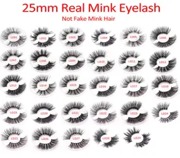 ELR002 Bütün 25mm 3D Gerçek Mink Saç Kirpikleri 5D Süper Uzun Mink Kirpikleri Tepsiyle Paketleme Logo Baskı Gönderi 4322388