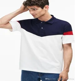 Crocodile Mens Designer Polo Shirts Lapel Neck Kort ärm randig tryckt Mens Polos Casual Teenager Tees5786508