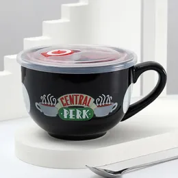 Mughe Coffee Mug Friends Show televisivo Central Perk Cappuccino Cup Kawaii Cute Breakfast Big Size Ceramic Drinkware 311L