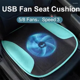 Cuscino 5v sedile per ufficio USB con 5 fan raffreddamento estivo cofano di copertura per auto ventilata climatizzata climatizzato