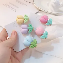 Nuova ragazza carina dolce fiori glassati glassati clip clip per tulipani per tulipani caramelle colpi di rivestimento per capelli per capelli.