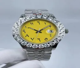 men039s الساعات 41 ملم Datejust الآلي الميكانيكية المراقبة كبيرة الماس مدي الفولاذ المقاوم للصدأ حزام مقاوم للماء wristwatch4501299