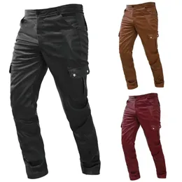 Erkekler Pantolon Retro Mens PU Deri Deri Chaps Pantalones Cuero Plus Boyut 5xl Motosiklet Yapay Deri Erkek Pantalones Punk Rock Hombrel2405