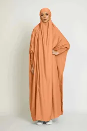 Ethnic Clothing Custom Wholesale Dubai Turkey Large Hem Solid Color Muslim Robe Islim Dress Middle East Standard Apparel Hijab Abaya T240510