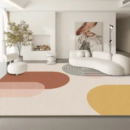 Japonês linhas estéticas simples da sala de estar de luxo de luxo de luxo mesa de café carpete não deslizamento de quarto durável, cobertor 240424