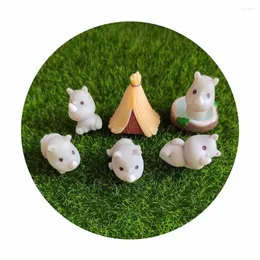 Dekorative Figuren Miniaturharz Rhino Fairy Garden Ornamente Dekoration Scrapbooking Craft DIY Desktop Home Decorations Accessoires