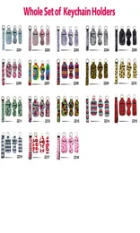 18 Designs 4pcsset Neopren Chapstick Armband Hand Sanitisator Halter Ohrhörer Hülle Keychains Marmor -Serie Lipgloss Bag Schlüssel Ring A2231393
