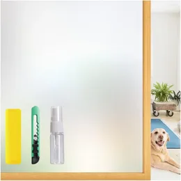 Film sulla privacy degli adesivi per finestre con 3 strumenti di installazione - Blocco UV glassato Bloccante Callo Callo Calcamento statico
