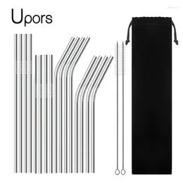 Drinking Straws Ups Sorts Reutilable Stainless Stone Set de 16 por 30 onças de 20 onças de 8,5 '' 10,5 '' Bent reta de metal