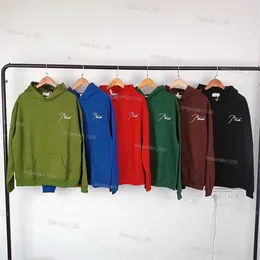 Erkek Hoodies Rhude Set Man Sweatshirts Nakış Fleece Hoodie Erkek Kadınlar En Kalite Patchwork Sulağı Haikyuu Sweatshirt Anime Giysileri ABD Boyut