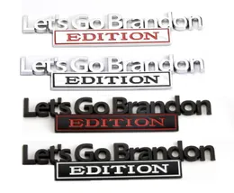 Let's Go Brandon Car Sticker Party Party Favor in lega di zinco tailgate badge body foglie Banner5283649