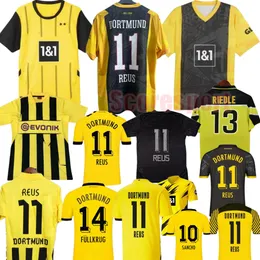 REUS SANCHO Dortmunds Soccer Jerseys 21 22 23 24 25 Home Yellow RIEDLE MOLLER SAMMER Vintage Football Shirt CHAPUISAT 96 97 Classic Kit 11 12 13 KAGAWA Retro Soccer Top