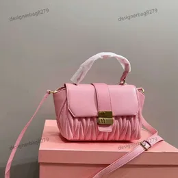 luxury bag shoulder designer bags woman handbags pink red tote bag womens beach phone purses wrinkles Beautiful Leather Crossbody Bags